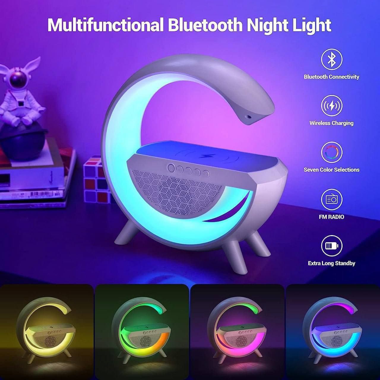 🌙 4 in 1 Multifunctional Bluetooth Night Light with Wireless Charging, FM Radio & Colour LED Modes